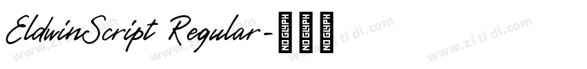 EldwinScript Regular字体转换 EldwinScript Regular字体转换
